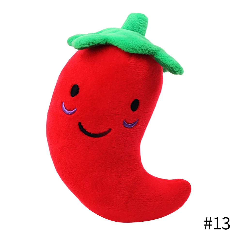 PlayPals Plush Squeaky Toy – Cute Fruit & Animal Dog Toy | Interactive Chew Toy | Soft Plush Squeaker for Dogs & Cats