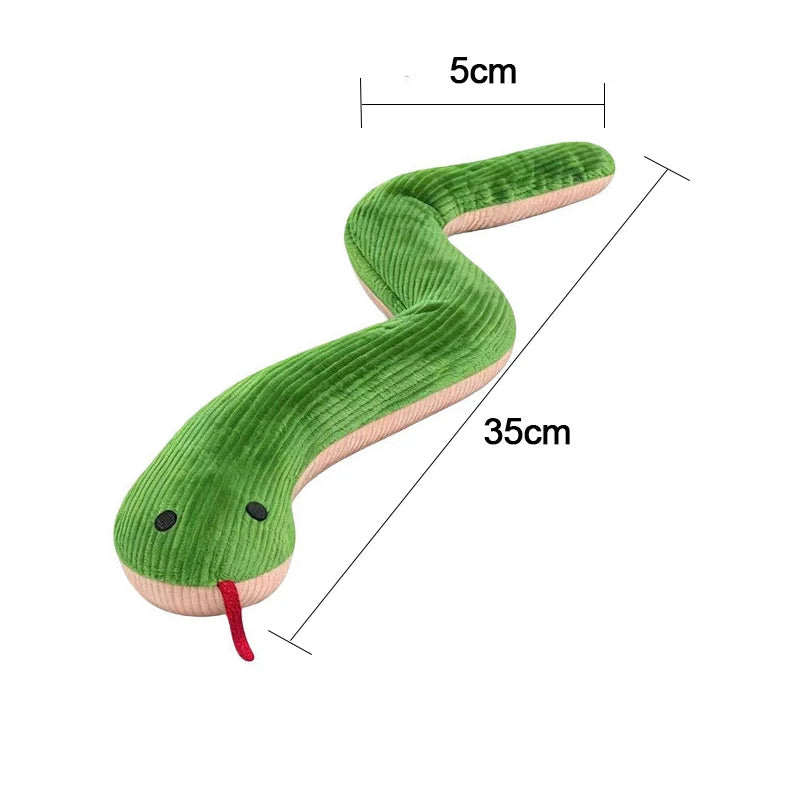 SlitherSnug Plush Snake Toy – Interactive Dog & Cat Toy | Soft Fleece Chew & Kick Toy | Indoor Pet Enrichment