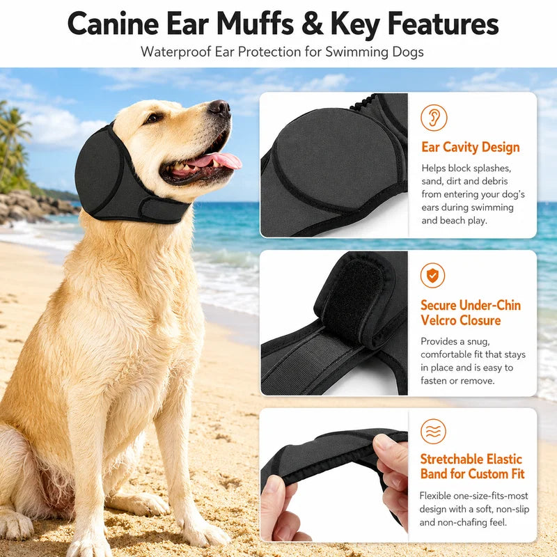CalmPaws Noise-Reducing Dog Ear Muffs – Soft Sound Insulation Head Cover | Waterproof Anxiety Relief & Grooming Comfort
