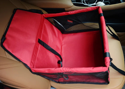 RoadPaws Travel Carrier – Foldable Dog Car Seat & Pet Carrier | Breathable Oxford Travel Bag | Secure Car Hammock for Small Dogs & Cats