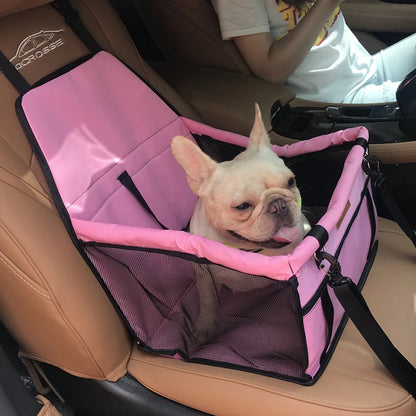 RoadPaws Travel Carrier – Foldable Dog Car Seat & Pet Carrier | Breathable Oxford Travel Bag | Secure Car Hammock for Small Dogs & Cats