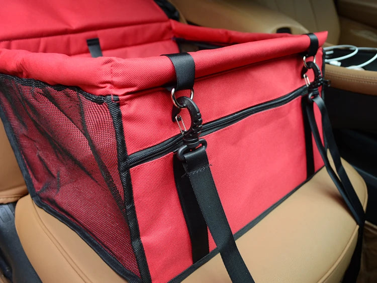 RoadPaws Travel Carrier – Foldable Dog Car Seat & Pet Carrier | Breathable Oxford Travel Bag | Secure Car Hammock for Small Dogs & Cats