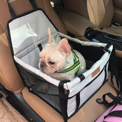 RoadPaws Travel Carrier – Foldable Dog Car Seat & Pet Carrier | Breathable Oxford Travel Bag | Secure Car Hammock for Small Dogs & Cats
