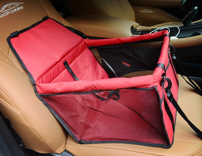 RoadPaws Travel Carrier – Foldable Dog Car Seat & Pet Carrier | Breathable Oxford Travel Bag | Secure Car Hammock for Small Dogs & Cats