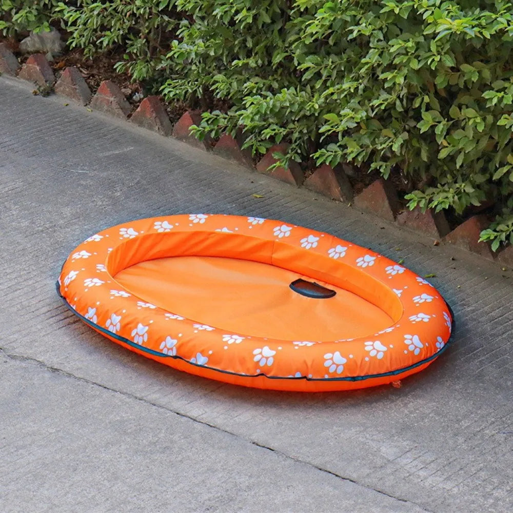 AquaLounge Foldable Dog Float – Portable Pet Pool Float | Soft Cooling PVC Floating Raft | Summer Water Lounger for Dogs