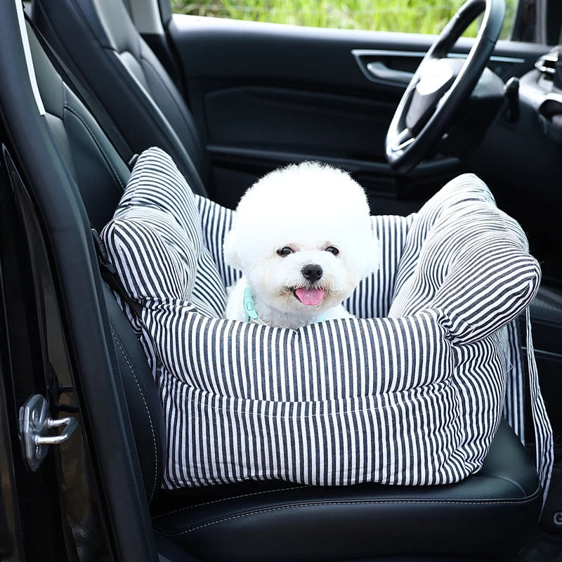 ComfortCruise Pet Car Seat Bed – Washable Dog Travel Bed | Breathable Booster Kennel | Secure Car Seat for Dogs & Cats