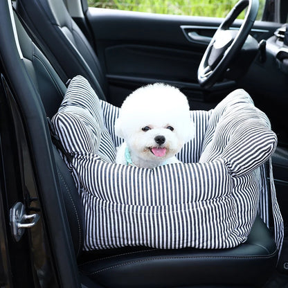 ComfortCruise Pet Car Seat Bed – Washable Dog Travel Bed | Breathable Booster Kennel | Secure Car Seat for Dogs & Cats