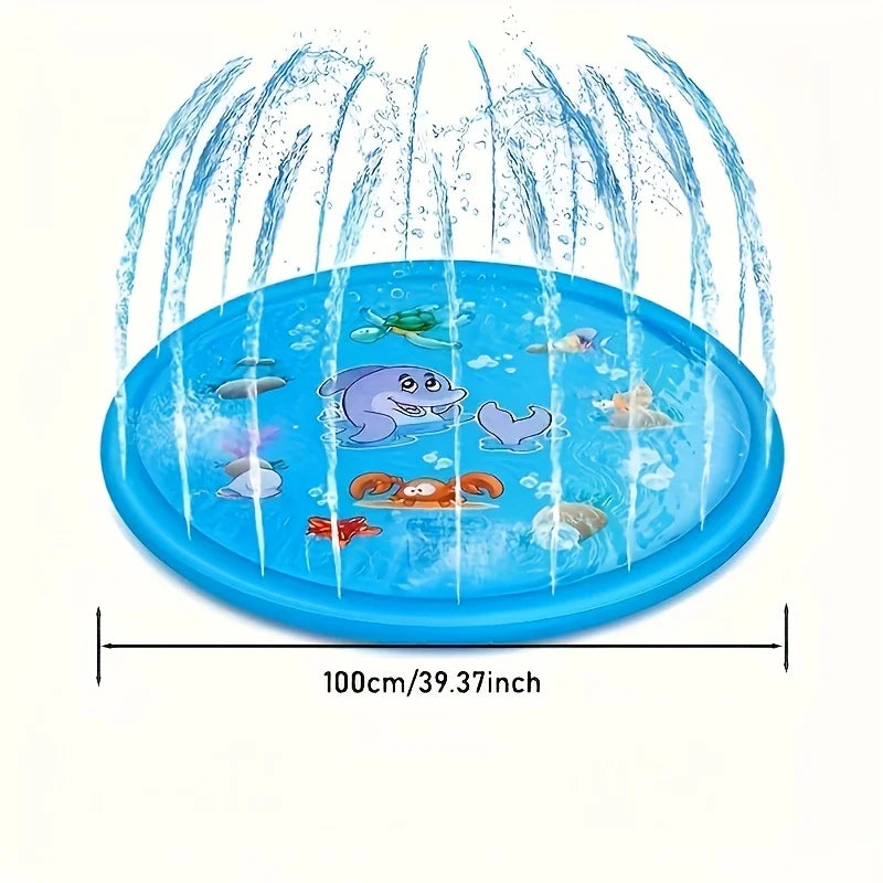SplashCool Pet Bath Pool – Heavy-Duty Dog Splash Pad | Water Spray Cooling Basin | Non-Slip Outdoor Summer Play Pool