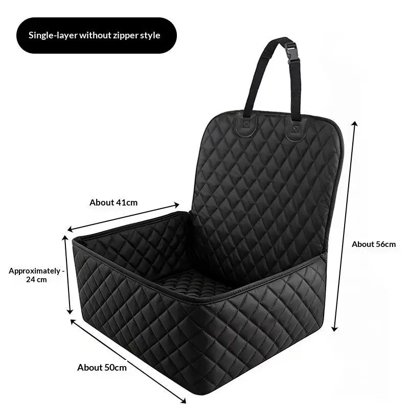 SafeRide Convertible Pet Car Seat – Waterproof Rear Seat Carrier | Portable Dog & Cat Travel Cushion | Wear-Resistant Car Seat Protector