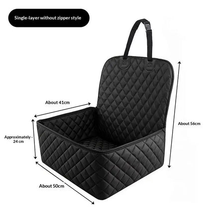 SafeRide Convertible Pet Car Seat – Waterproof Rear Seat Carrier | Portable Dog & Cat Travel Cushion | Wear-Resistant Car Seat Protector