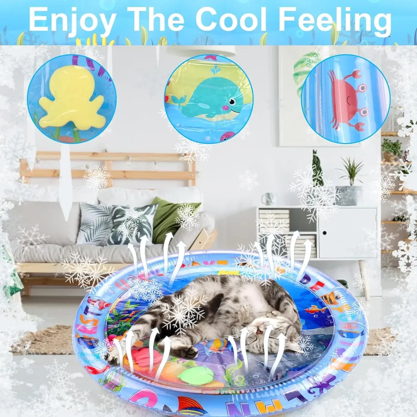 AquaPaws Sensory Splash Mat – Interactive Cooling Water Play Mat for Cats & Dogs
