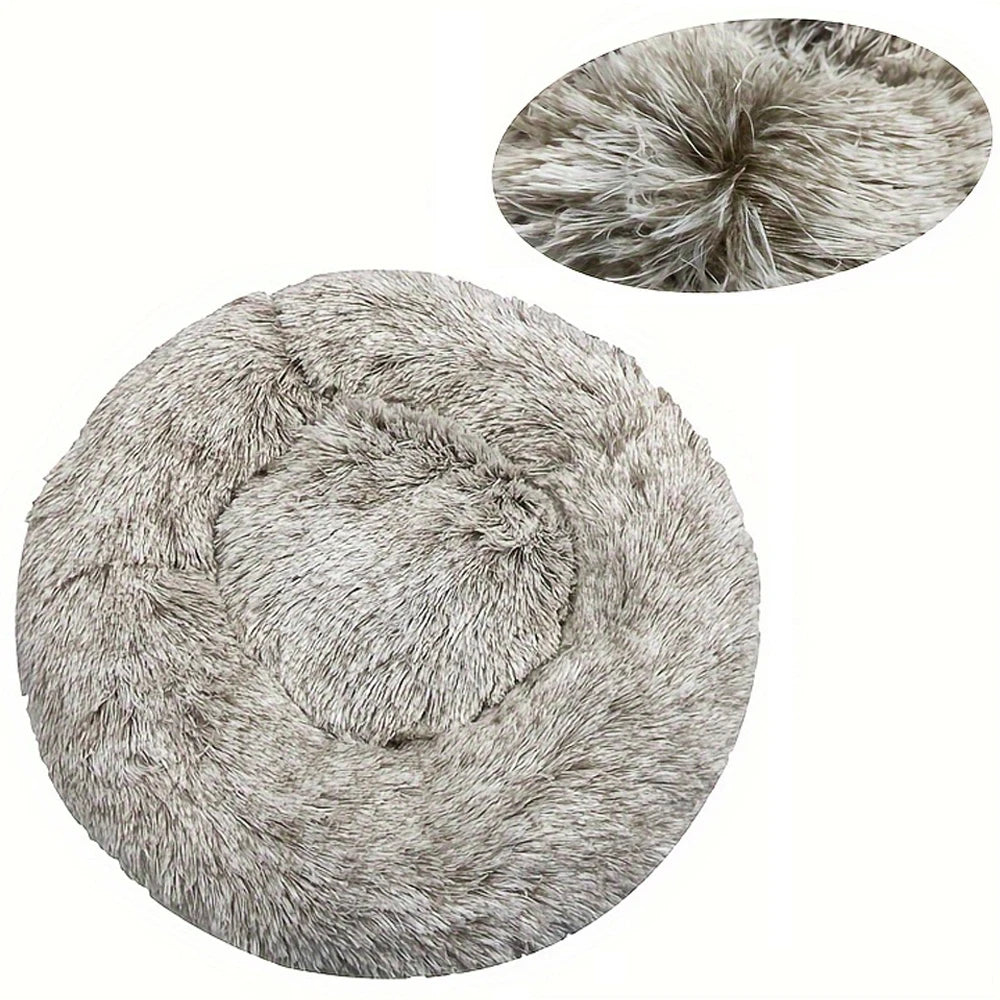 CloudNest Calming Dog Bed – Ultra-Soft Plush Pet Bed | Warm Washable Round Dog Sofa | Non-Slip Comfort Bed for Dogs & Cats