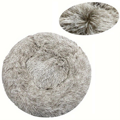 CloudNest Calming Dog Bed – Ultra-Soft Plush Pet Bed | Warm Washable Round Dog Sofa | Non-Slip Comfort Bed for Dogs & Cats