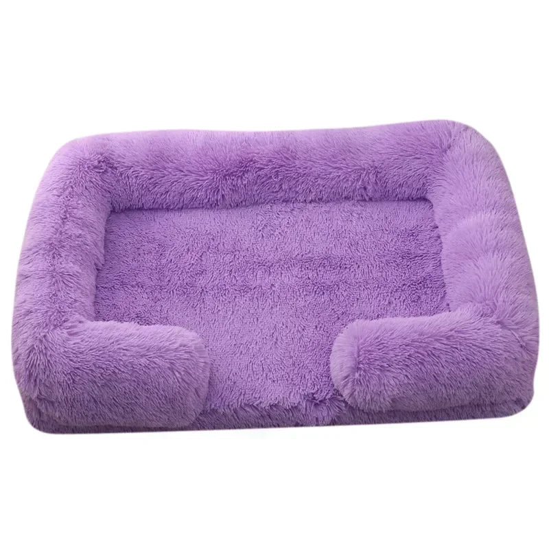 SnuggleHaven Plush Dog Bed – Washable Rectangular Pet Mattress | Soft Corduroy Winter Bed | Cosy Dog & Cat Cushion for All Breeds