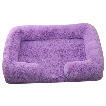 SnuggleHaven Plush Dog Bed – Washable Rectangular Pet Mattress | Soft Corduroy Winter Bed | Cosy Dog & Cat Cushion for All Breeds