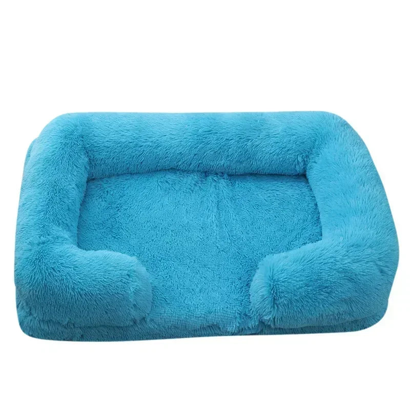 SnuggleHaven Plush Dog Bed – Washable Rectangular Pet Mattress | Soft Corduroy Winter Bed | Cosy Dog & Cat Cushion for All Breeds