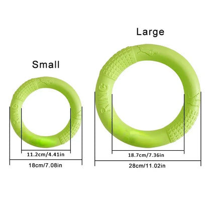 AeroFetch EVA Flying Ring – Floating Dog Frisbee Toy | Durable Bite-Resistant Training Disc | Interactive Outdoor Fetch Toy