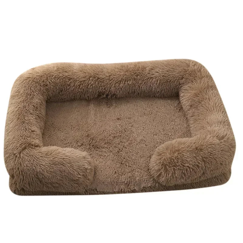 SnuggleHaven Plush Dog Bed – Washable Rectangular Pet Mattress | Soft Corduroy Winter Bed | Cosy Dog & Cat Cushion for All Breeds