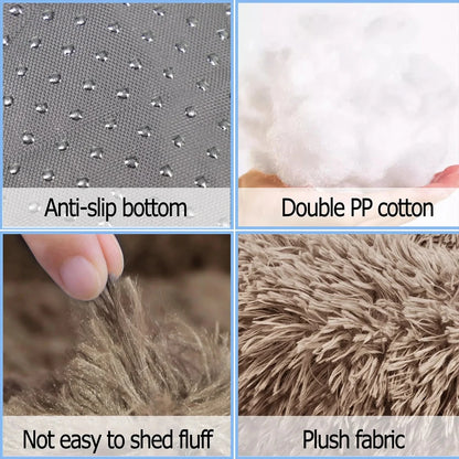 CloudNest Calming Dog Bed – Ultra-Soft Plush Pet Bed | Warm Washable Round Dog Sofa | Non-Slip Comfort Bed for Dogs & Cats