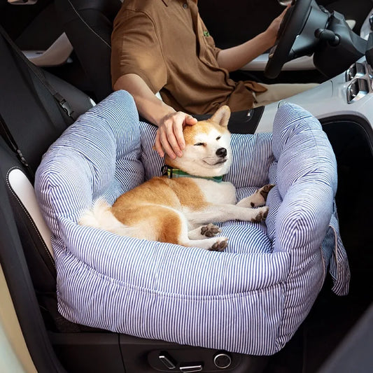 ComfortCruise Pet Car Seat Bed – Washable Dog Travel Bed | Breathable Booster Kennel | Secure Car Seat for Dogs & Cats