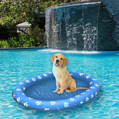 AquaLounge Foldable Dog Float – Portable Pet Pool Float | Soft Cooling PVC Floating Raft | Summer Water Lounger for Dogs