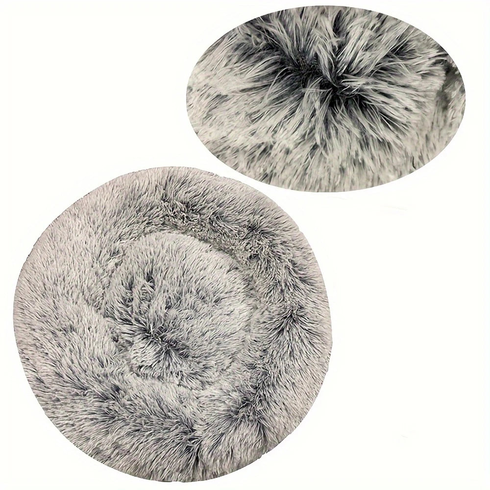 CloudNest Calming Dog Bed – Ultra-Soft Plush Pet Bed | Warm Washable Round Dog Sofa | Non-Slip Comfort Bed for Dogs & Cats