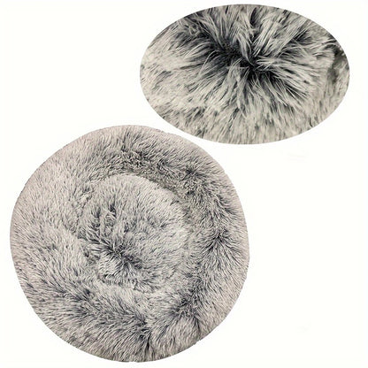 CloudNest Calming Dog Bed – Ultra-Soft Plush Pet Bed | Warm Washable Round Dog Sofa | Non-Slip Comfort Bed for Dogs & Cats