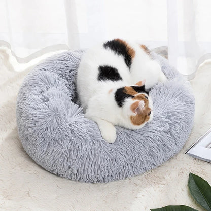 CloudNest Calming Dog Bed – Ultra-Soft Plush Pet Bed | Warm Washable Round Dog Sofa | Non-Slip Comfort Bed for Dogs & Cats