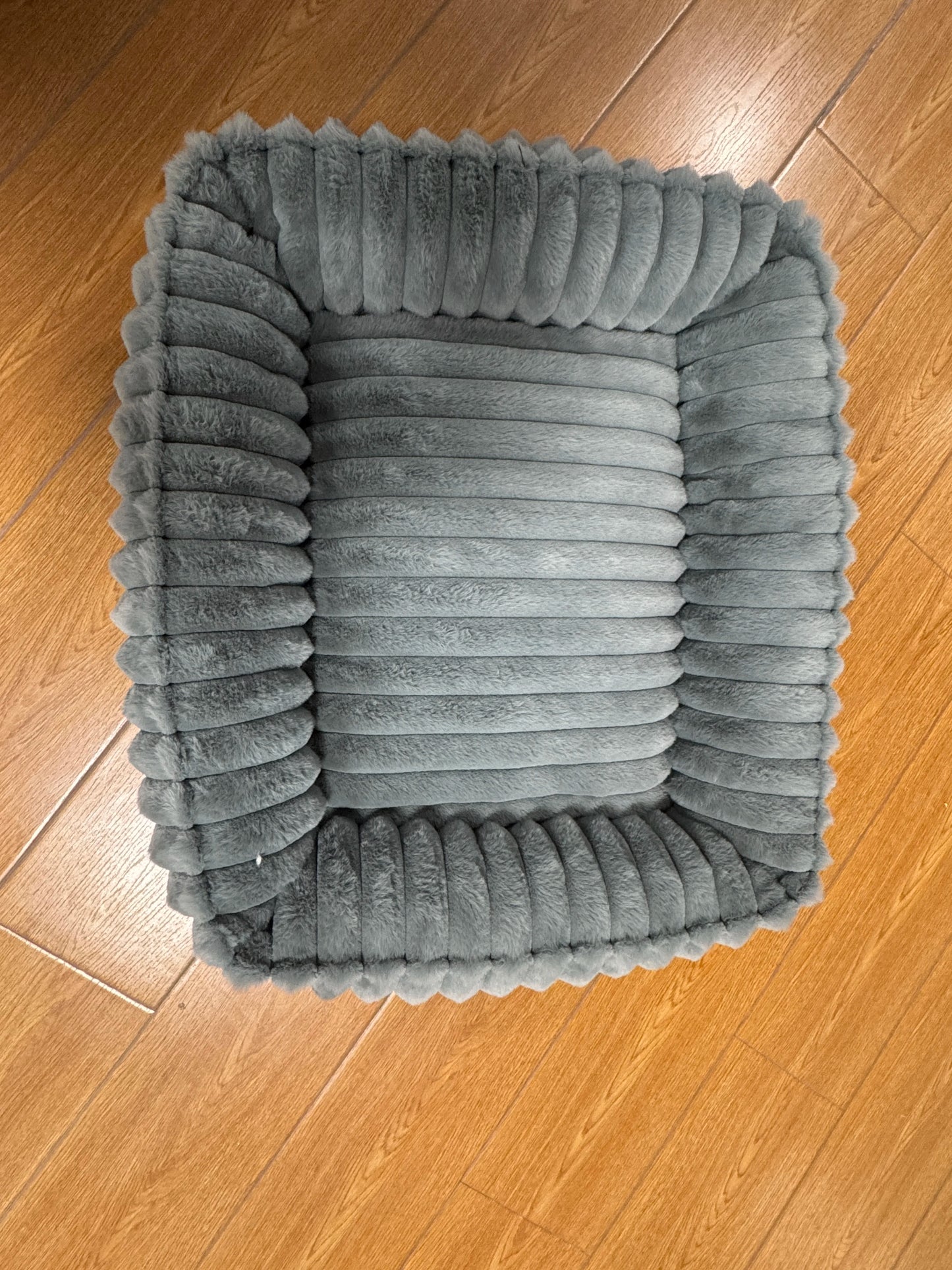 WarmNest Deluxe Dog Bed – Plush Rectangular Pet Sofa | Washable Corduroy Dog & Cat Bed | Cosy Winter Cushion with Removable Cover