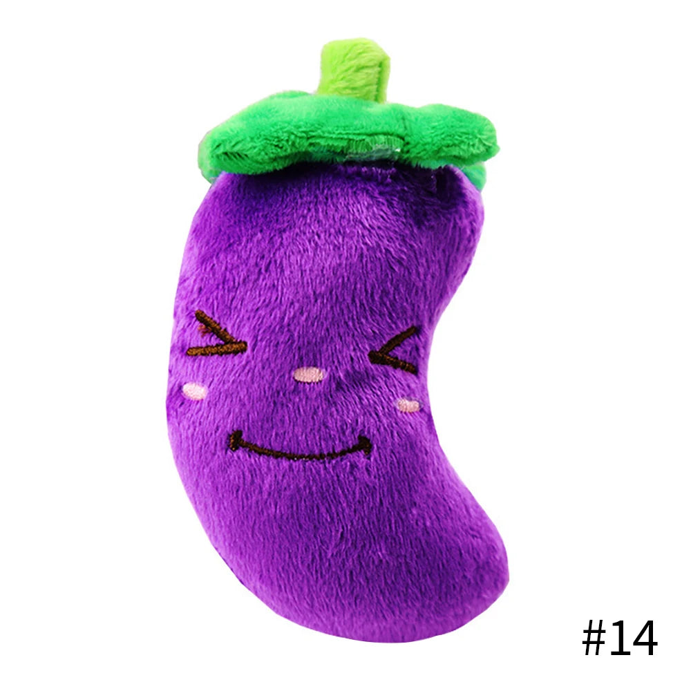 PlayPals Plush Squeaky Toy – Cute Fruit & Animal Dog Toy | Interactive Chew Toy | Soft Plush Squeaker for Dogs & Cats