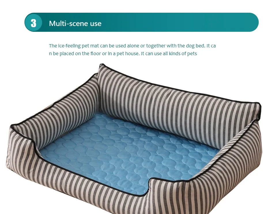 CoolPaws Chill Mat – Self-Cooling Pet Mat | Washable Summer Cooling Pad | Breathable Ice Blanket for Dogs & Cats