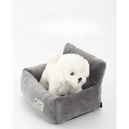 CarryComfort Pet Travel Seat – Four-Season Dog Car Seat & Portable Kennel | Soft Handle Pet Carrier | Washable Travel Bed for Dogs & Cats