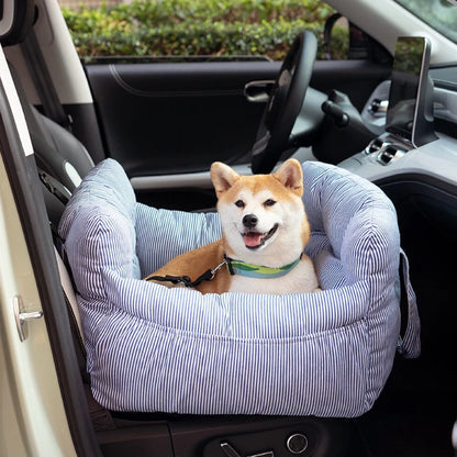 ComfortCruise Pet Car Seat Bed – Washable Dog Travel Bed | Breathable Booster Kennel | Secure Car Seat for Dogs & Cats