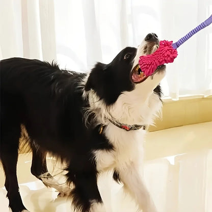 GripTug Dental Chew Toy – Durable Plush Rope Dog Toy | Interactive Tug & Teeth Cleaning Toy for Aggressive Chewers