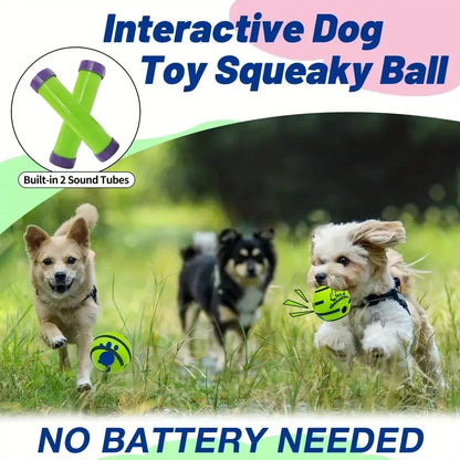 WaggleJoy Giggle Ball – Interactive Dog Toy Ball | Mental Stimulation | IQ Training & Active Play