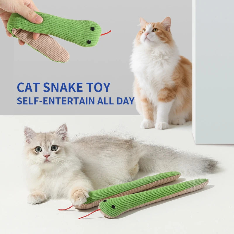 SlitherSnug Plush Snake Toy – Interactive Dog &amp; Cat Toy | Soft Fleece Chew & Kick Toy | Indoor Pet Enrichment