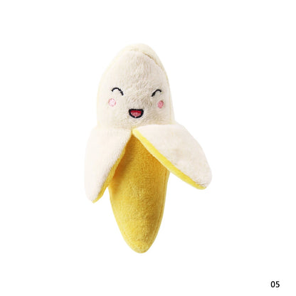 PlayPals Plush Squeaky Toy – Cute Fruit & Animal Dog Toy | Interactive Chew Toy | Soft Plush Squeaker for Dogs & Cats