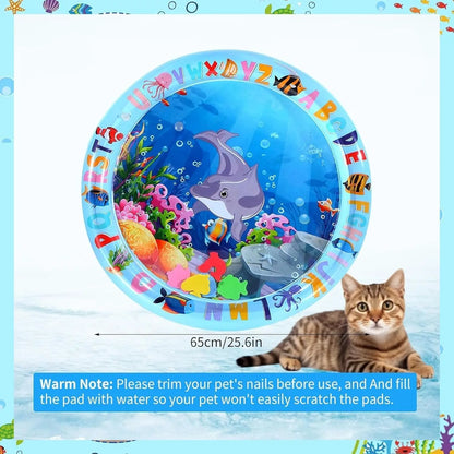 AquaPaws Sensory Splash Mat – Interactive Cooling Water Play Mat for Cats & Dogs
