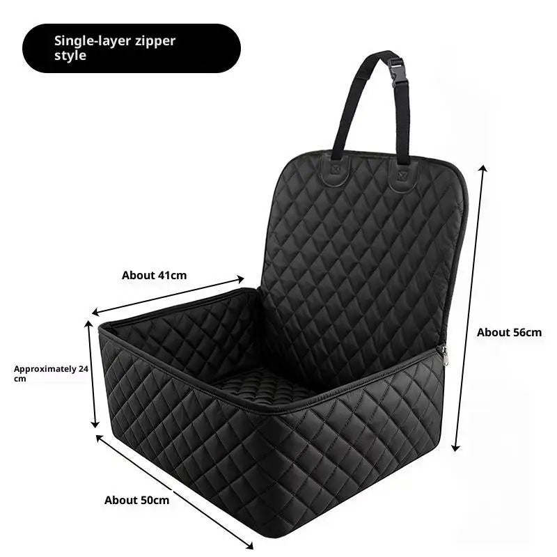 SafeRide Convertible Pet Car Seat – Waterproof Rear Seat Carrier | Portable Dog & Cat Travel Cushion | Wear-Resistant Car Seat Protector