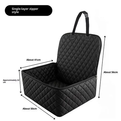 SafeRide Convertible Pet Car Seat – Waterproof Rear Seat Carrier | Portable Dog & Cat Travel Cushion | Wear-Resistant Car Seat Protector