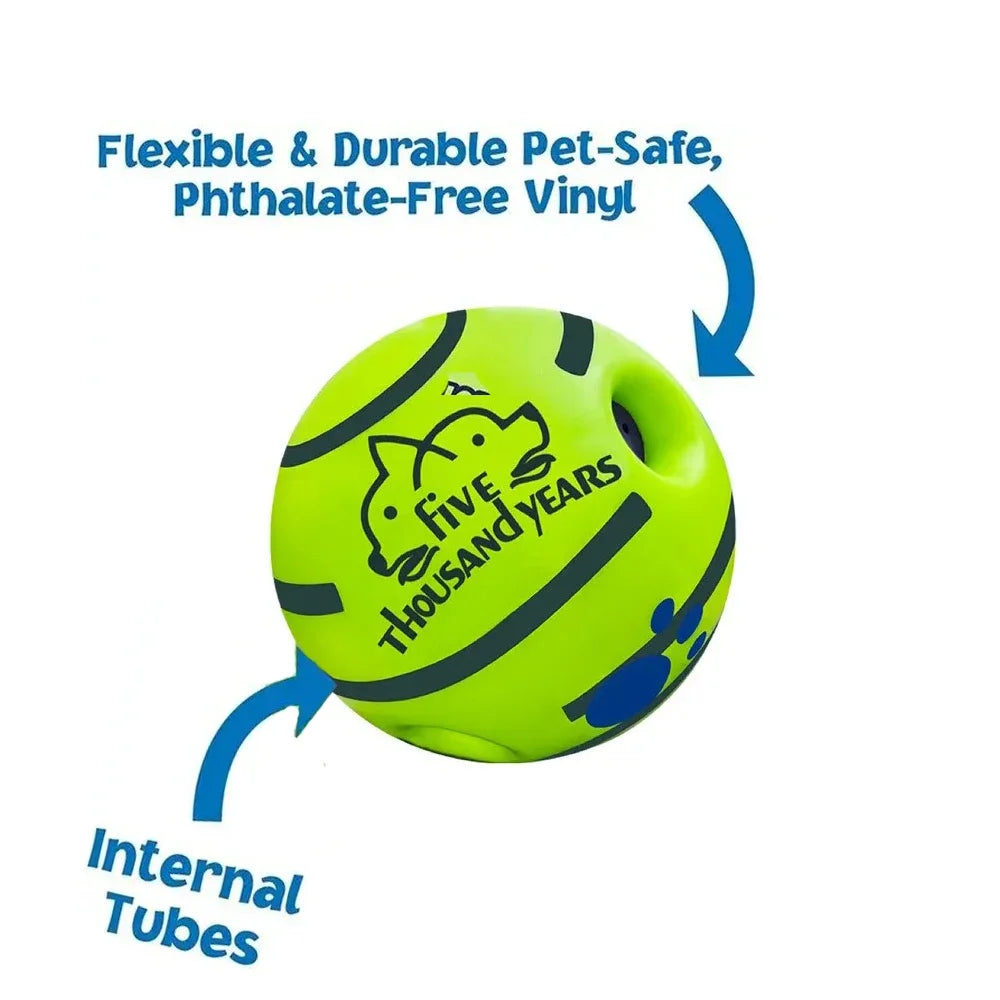 WaggleJoy Giggle Ball – Interactive Dog Toy Ball | Mental Stimulation | IQ Training & Active Play
