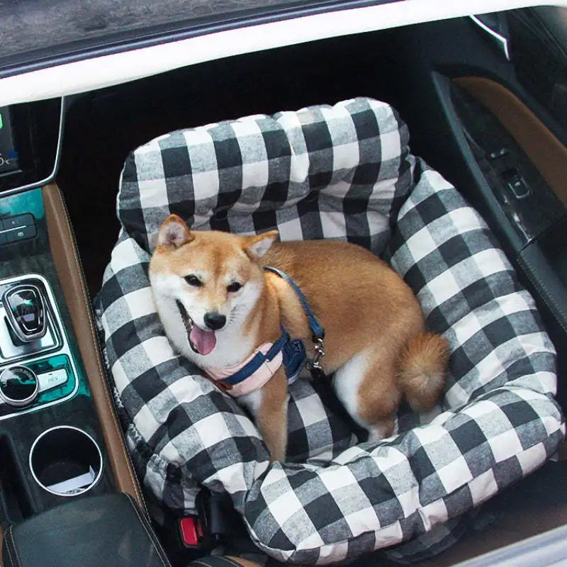 ComfortCruise Pet Car Seat Bed – Washable Dog Travel Bed | Breathable Booster Kennel | Secure Car Seat for Dogs & Cats
