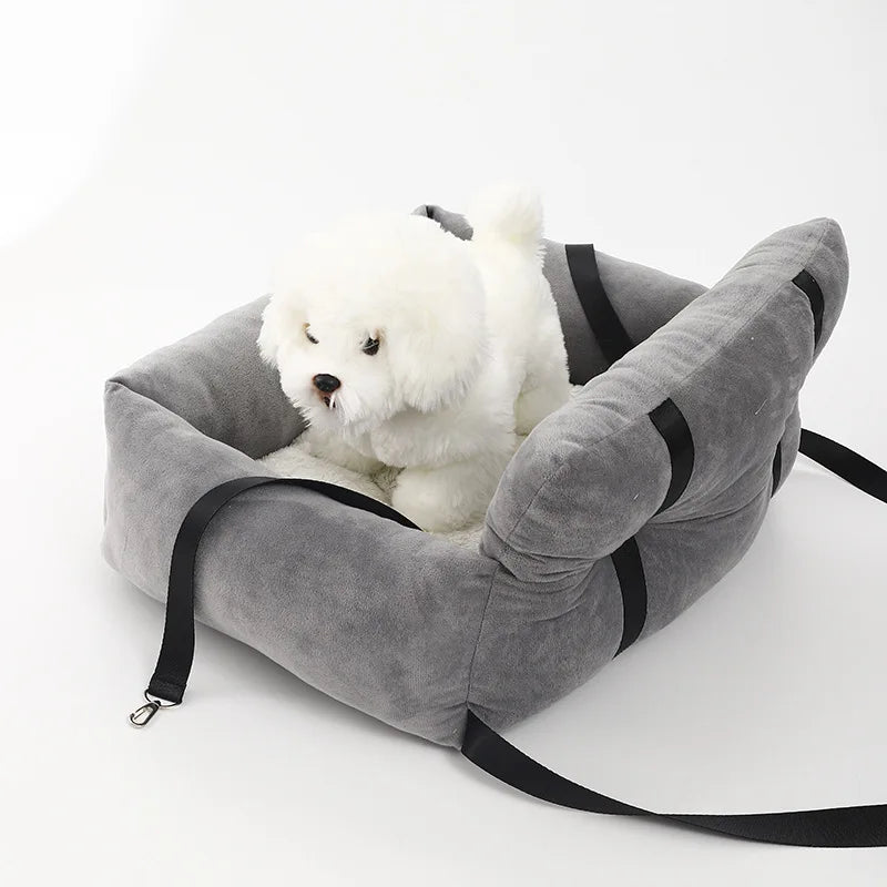 CarryComfort Pet Travel Seat – Four-Season Dog Car Seat & Portable Kennel | Soft Handle Pet Carrier | Washable Travel Bed for Dogs & Cats