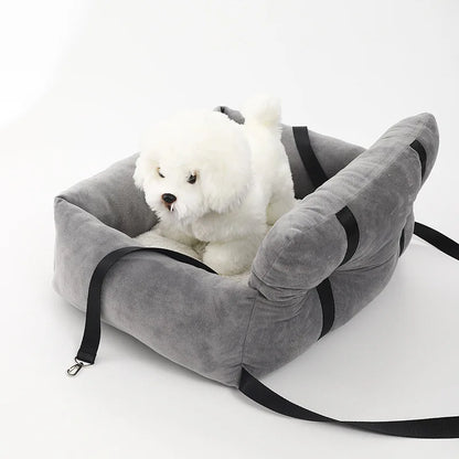 CarryComfort Pet Travel Seat – Four-Season Dog Car Seat & Portable Kennel | Soft Handle Pet Carrier | Washable Travel Bed for Dogs & Cats