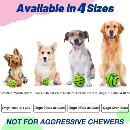 WaggleJoy Giggle Ball – Interactive Dog Toy Ball | Mental Stimulation | IQ Training & Active Play