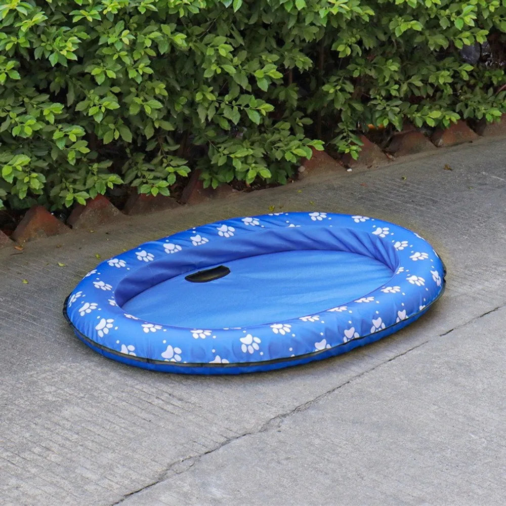 AquaLounge Foldable Dog Float – Portable Pet Pool Float | Soft Cooling PVC Floating Raft | Summer Water Lounger for Dogs