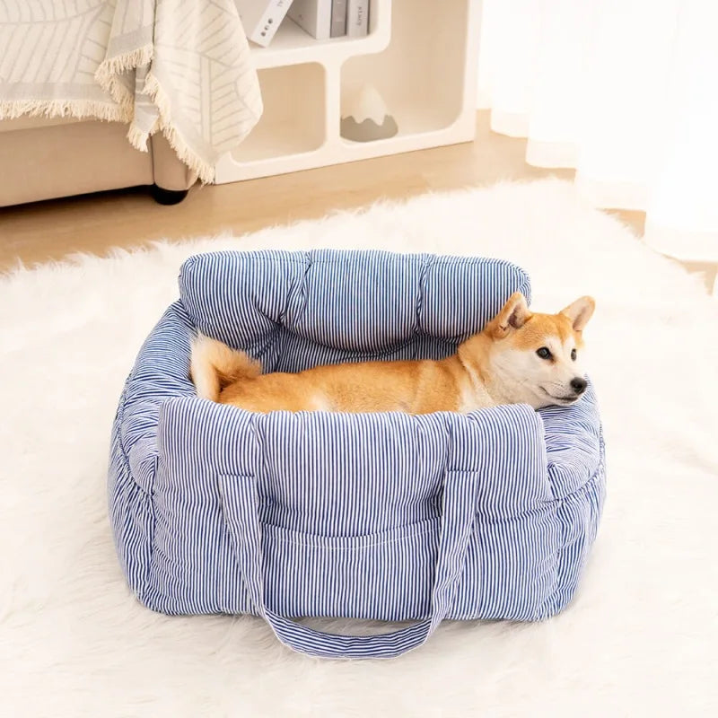 ComfortCruise Pet Car Seat Bed – Washable Dog Travel Bed | Breathable Booster Kennel | Secure Car Seat for Dogs & Cats