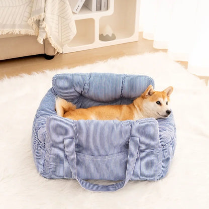 ComfortCruise Pet Car Seat Bed – Washable Dog Travel Bed | Breathable Booster Kennel | Secure Car Seat for Dogs & Cats
