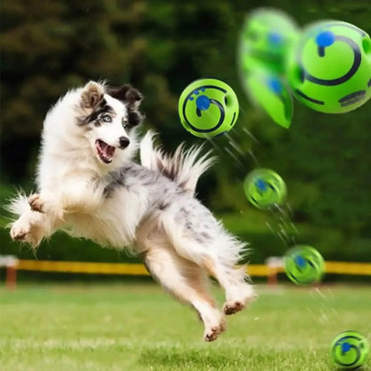 WaggleJoy Giggle Ball – Interactive Dog Toy Ball | Mental Stimulation | IQ Training & Active Play