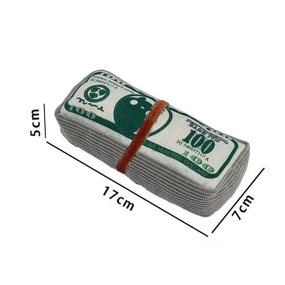 CashChomp Squeaky Money Toy – Durable Dog Chew Toy | Bite-Resistant Plush Squeaker | Interactive Training Toy for Dogs & Cats